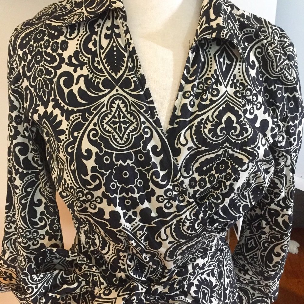 Ann Taylor Wrap Around blouse 14